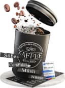 IDEALTASTIC Kaffeedose 500g Luftdicht Stahl Schwarz Bild 2