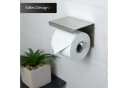 Dolvhin Toilettenpapierhalter ohne Bohren Edelstahl Silbergrau mit Ablage Bild 1