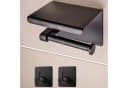 Dolvhin Toilettenpapierhalter ohne Bohren mit Ablage & 2 Haken Edelstahl Bild 2