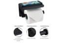 Dolvhin Toilettenpapierhalter ohne Bohren mit Ablage & 2 Haken Edelstahl Bild 3