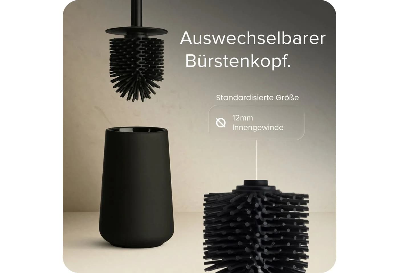 blackswedenhome Badaccessoire-Set Schwarz Keramik Soft Touch - Bild 5
