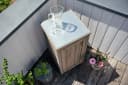 BUTENKIST Gartenbox NEELE Grau Aufbewahrung aus Holz Balkonschrank Bild 3