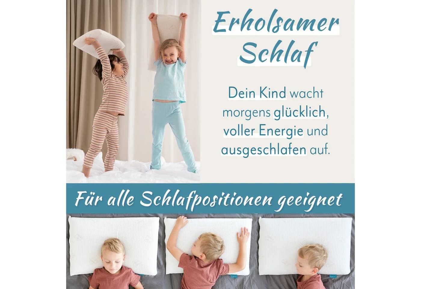KNERST Kinderkopfkissen CosyPUR Gelschaum für alle Schlafpositionen - Bild 5