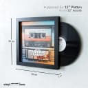 VinylRecordsLove Schallplattenrahmen 2er Set Schwarz Holz Bild 2