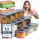 Viwares Vorratsdose Set 12-tlg. Anthrazit Stapelbar BPA-frei Bild 2