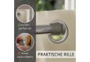 tinycurtains Türvorhang mit Stange silber 70-120 cm Thermo Vorhang ohne Bohren, mit Magneten, Ösen, abdunkelnd, Polyester, beige Driftwood Bild 5