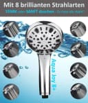 Blumbach Duschkopf Aqua Joy Wassersparend 8 Strahlarten Bild 1