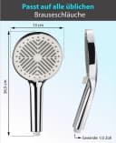 Blumbach Handbrause Eco Shower - 3 Strahlarten, Wassersparend, Chrom Bild 5