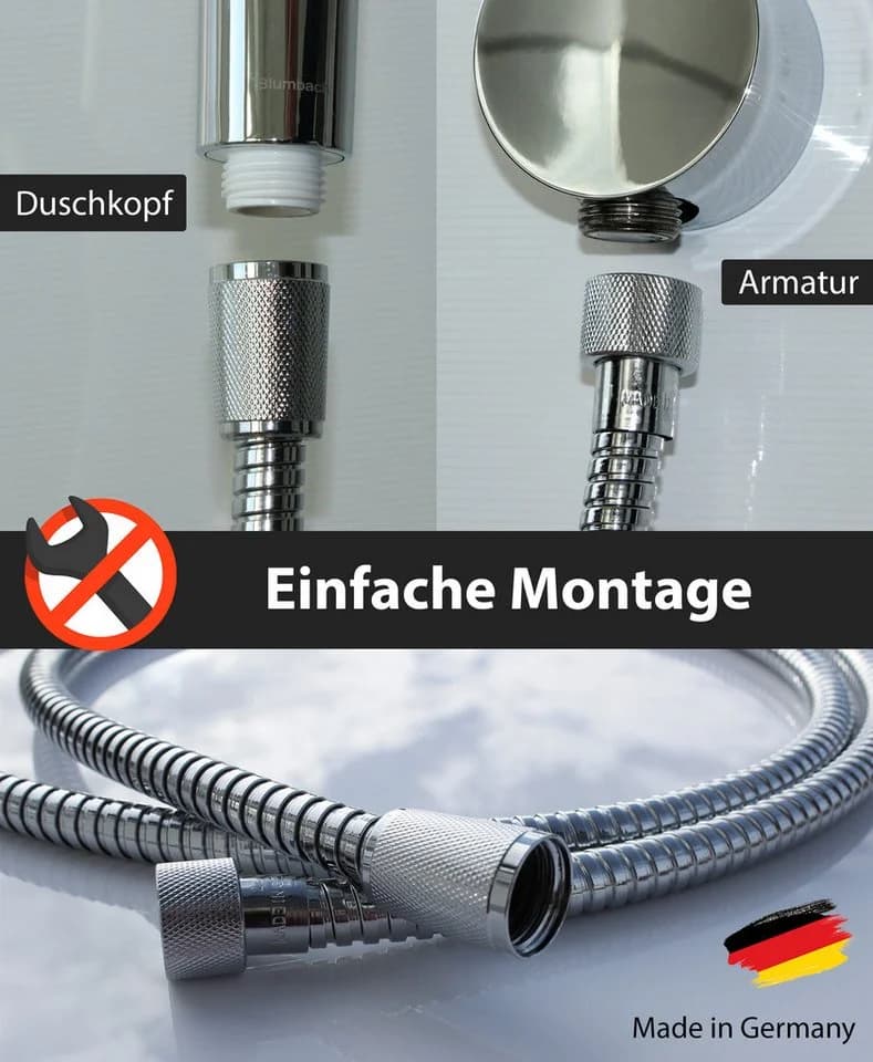 Blumbach Brauseschlauch Premium Edelstahl Trinkwassergeprüft