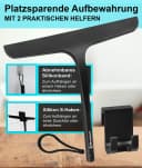 Blumbach Duschabzieher Schwarz Silikon mit Edelstahlkern Bild 4