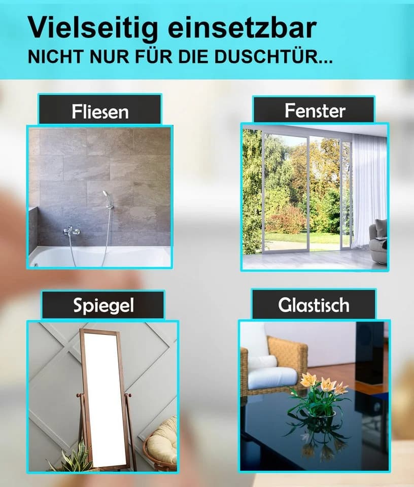 Blumbach Duschabzieher 28 cm Weiß Silikon mit Edelstahlkern - Bild 5