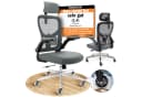 CLOUVOU SmartSeat Bürostuhl Ergonomisch Anthrazit/Schwarz mit 3D-Kopfstütze Bild 3