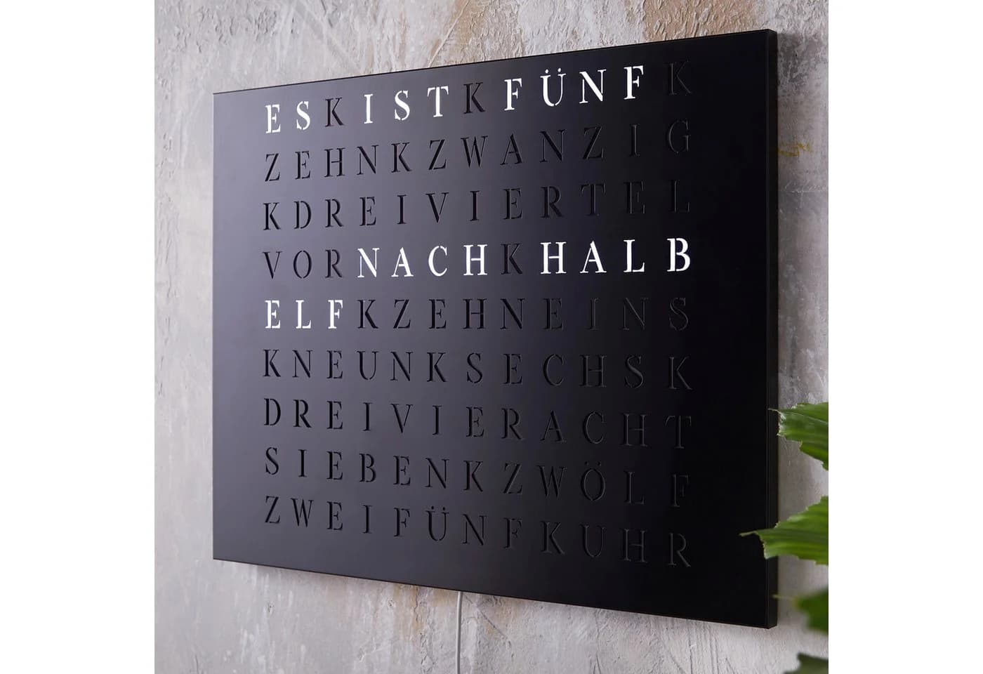 build-yours.de LED Wortuhr Jupiter - Smarte WordClock mit 16 Mio. Farben & WLAN