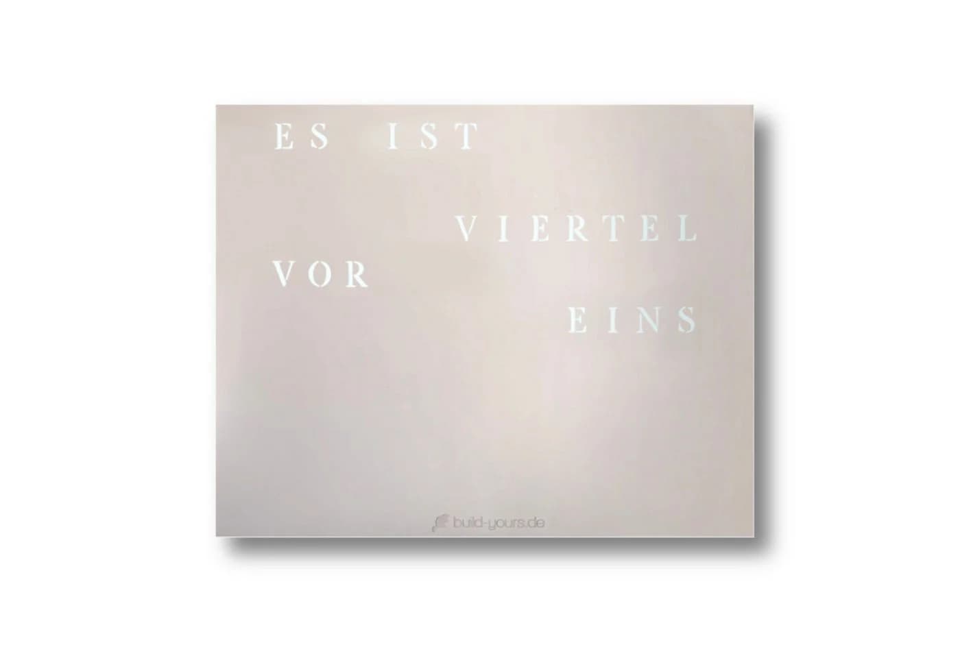 build-yours.de Wortuhr Jupiter LED Wanduhr Grau WLAN App - Bild 2