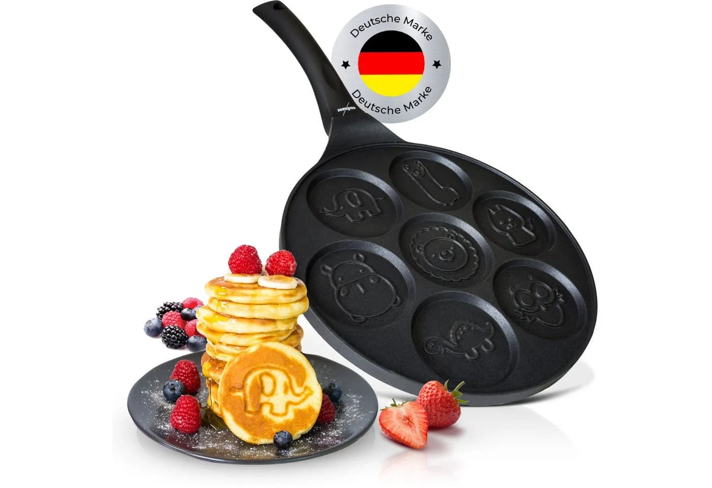 endusor Crêpepfanne 26cm mit 7 Tier-Motiven für Kinder - Bild 2