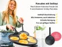endusor Crêpepfanne Pancake Pfanne 26cm mit Smiley Motiven Aluminiumguss Bild 1