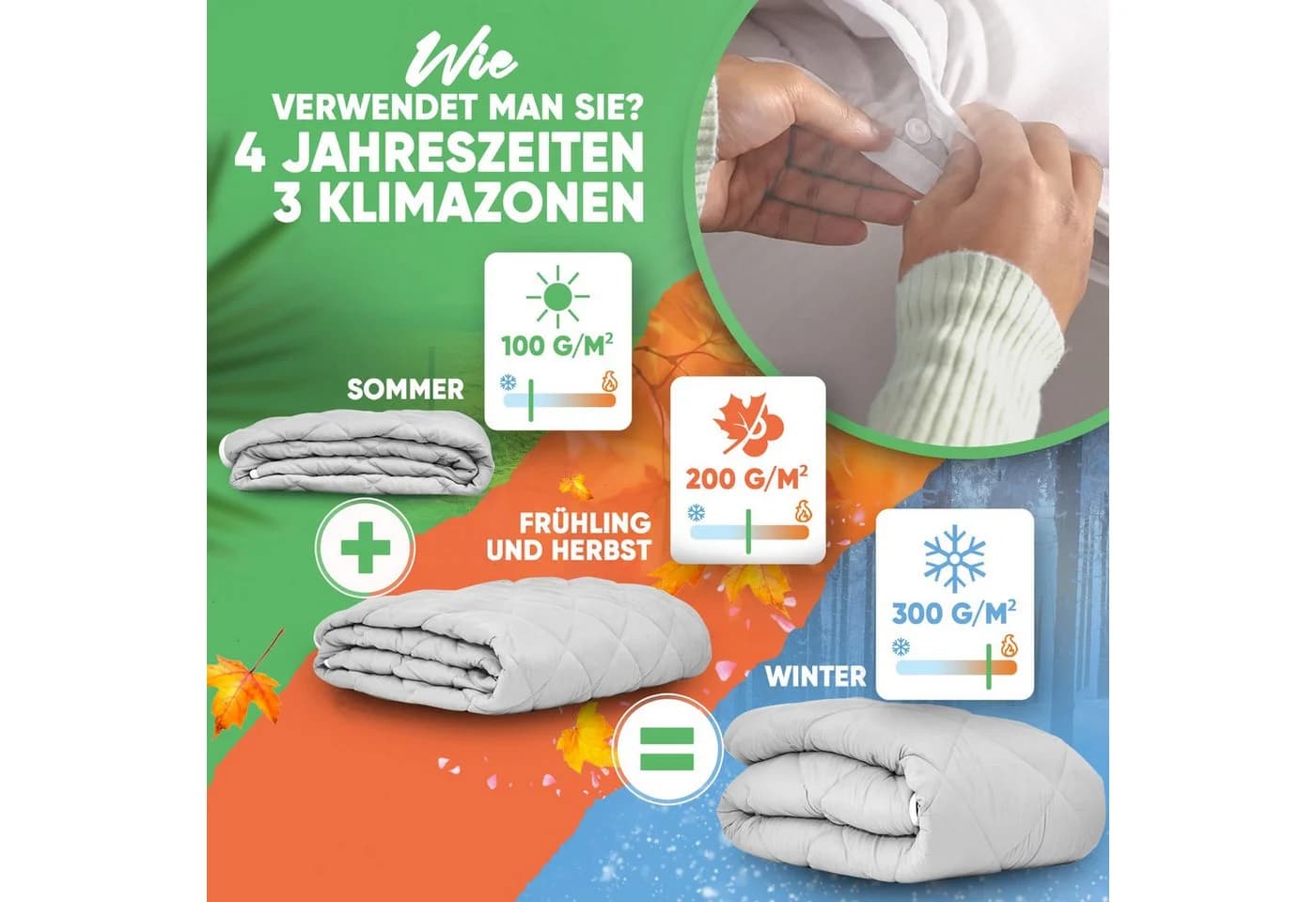 Welldora 4-Jahreszeitenbett Allergiker Bettdecke - Bild 3