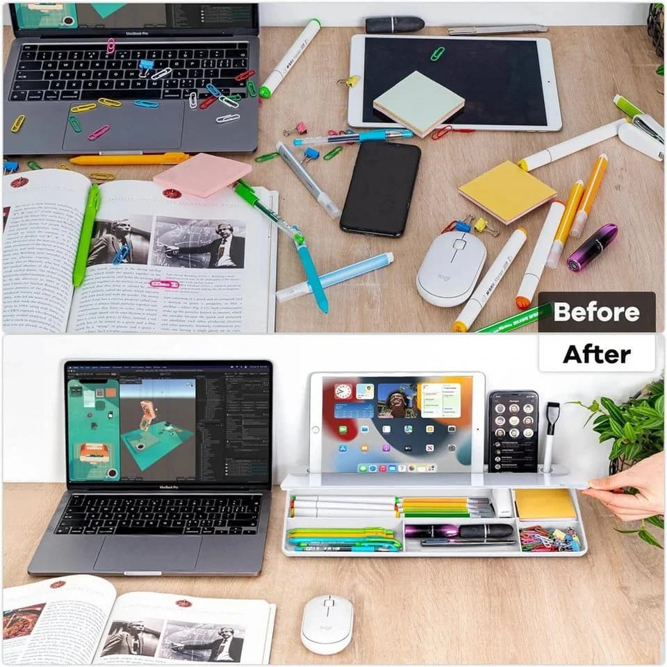 GiglioCollection Schreibtisch Organizer mit Whiteboard Glas - Bild 4