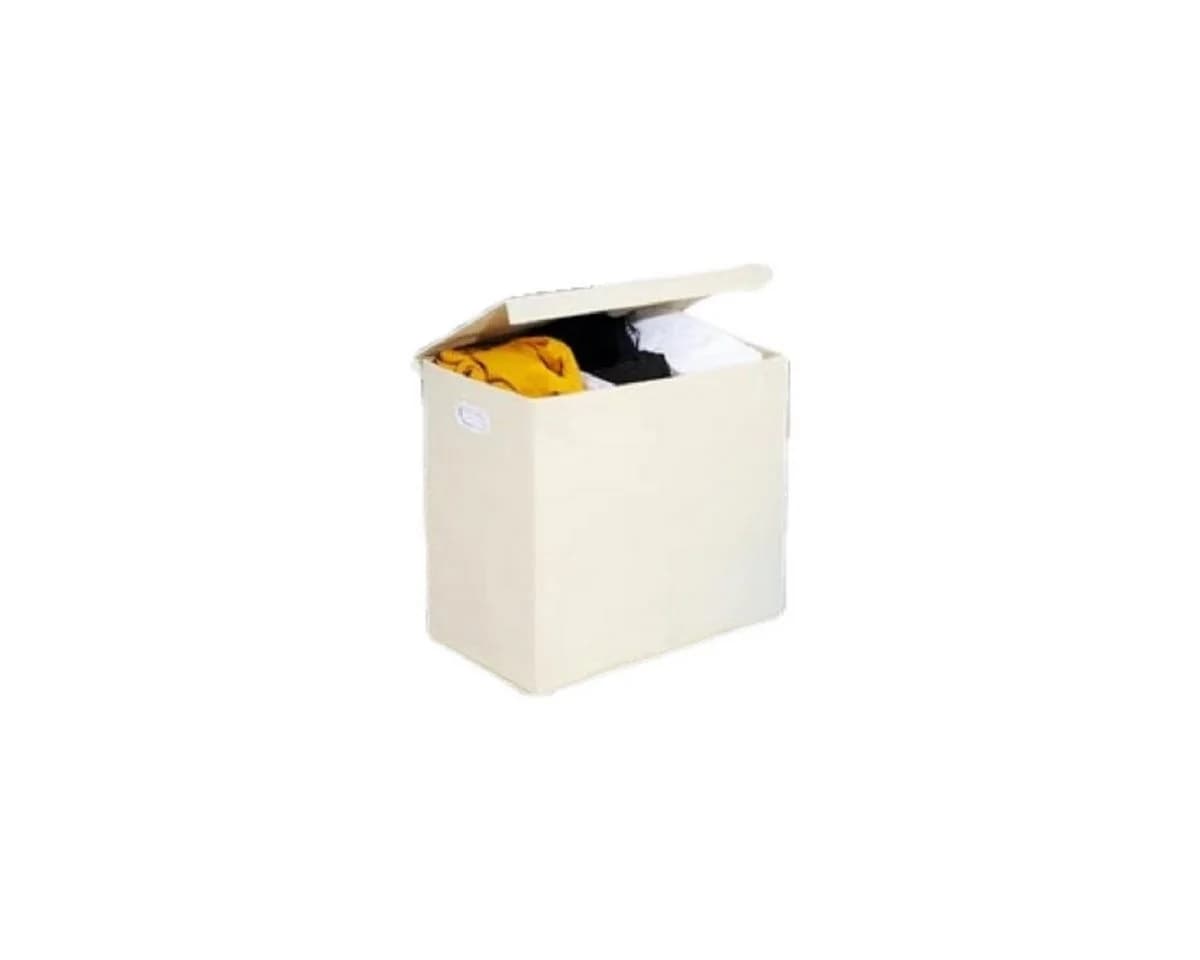 COFI 1453 Wäschekorb 3 Fächer 156L Beige Braun Magnetverschluss - Bild 2
