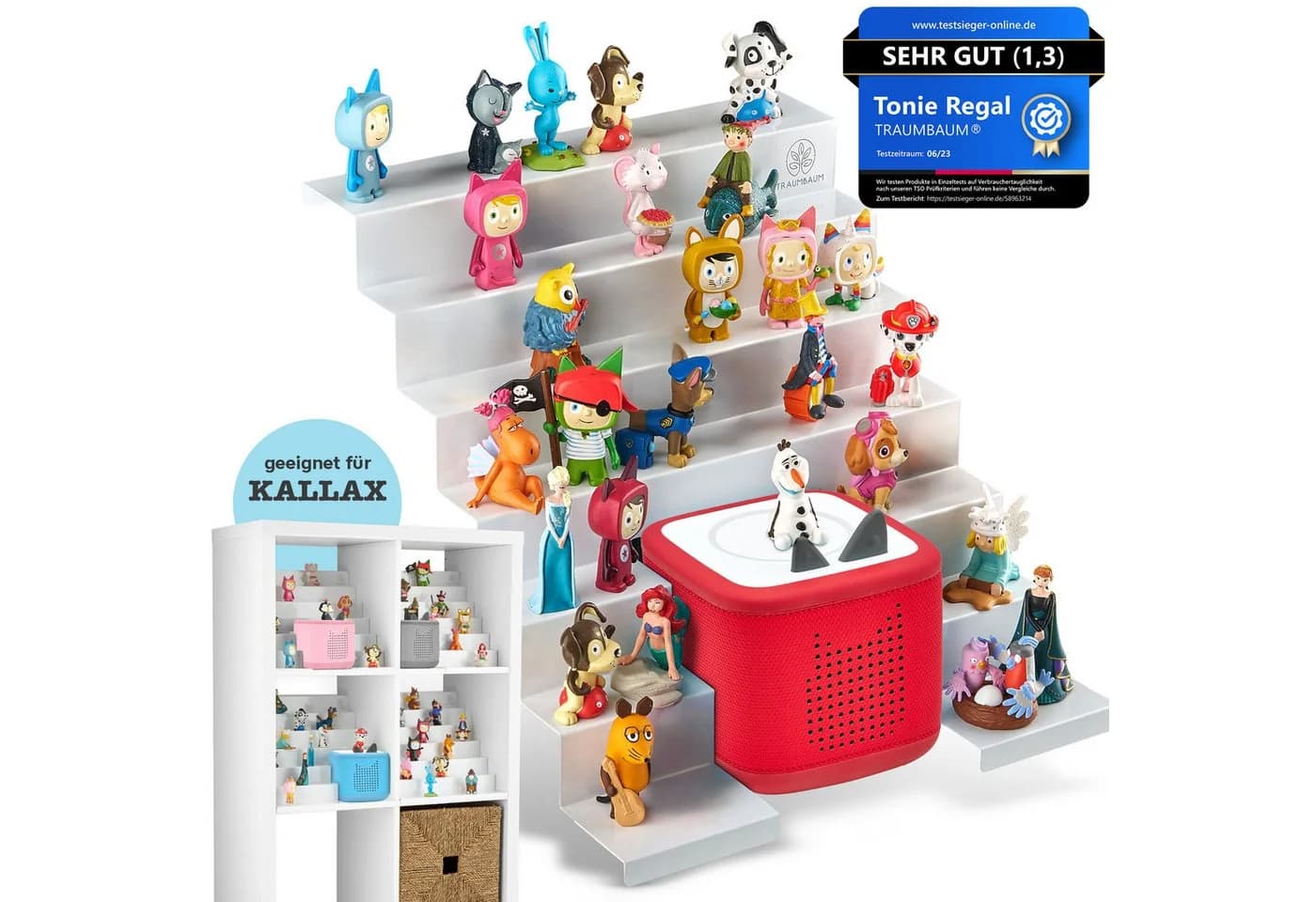 TRAUMBAUM® Kinderregal Tonie Weiß Magnetisch für IKEA KALLAX - Bild 2