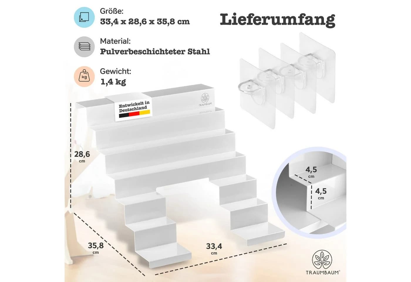TRAUMBAUM® Kinderregal Tonie Weiß Magnetisch für IKEA KALLAX - Bild 5