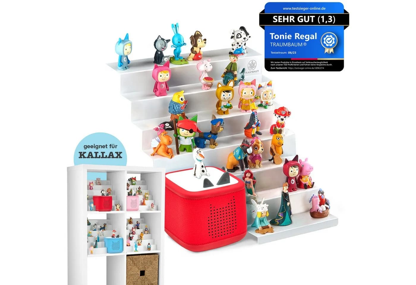 TRAUMBAUM® Tonie Regal für IKEA KALLAX Weiß Magnetisch - Bild 2