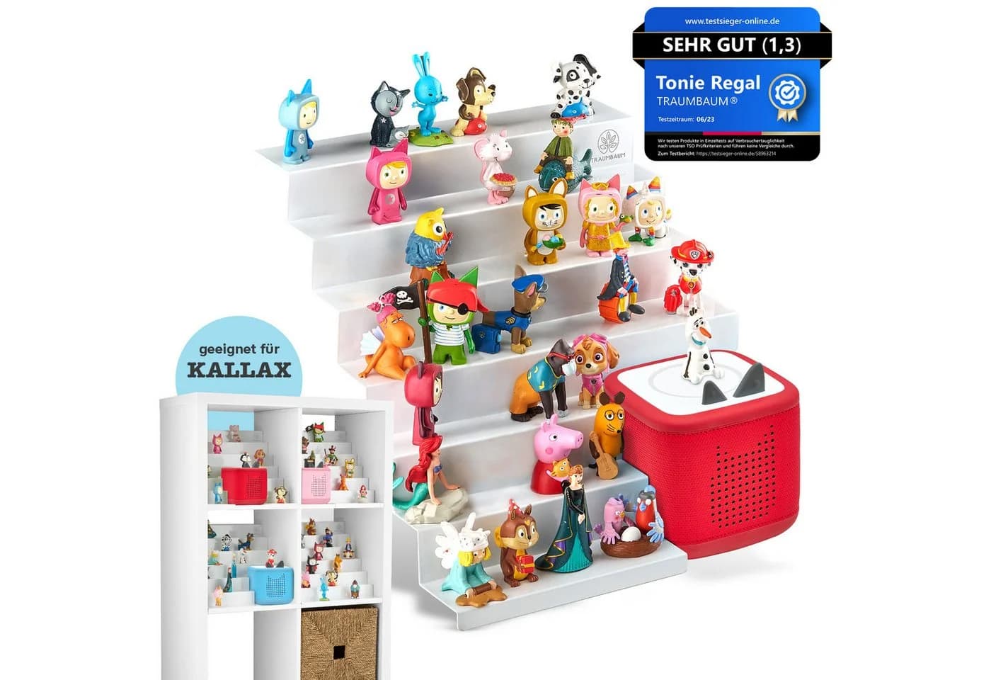 TRAUMBAUM® Kinderregal Tonie Weiß für IKEA KALLAX Magnetisch - Bild 2
