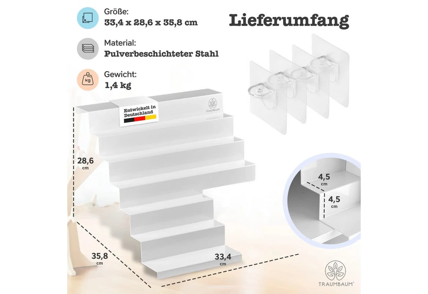 TRAUMBAUM® Kinderregal Tonie Weiß für IKEA KALLAX Magnetisch - Bild 5