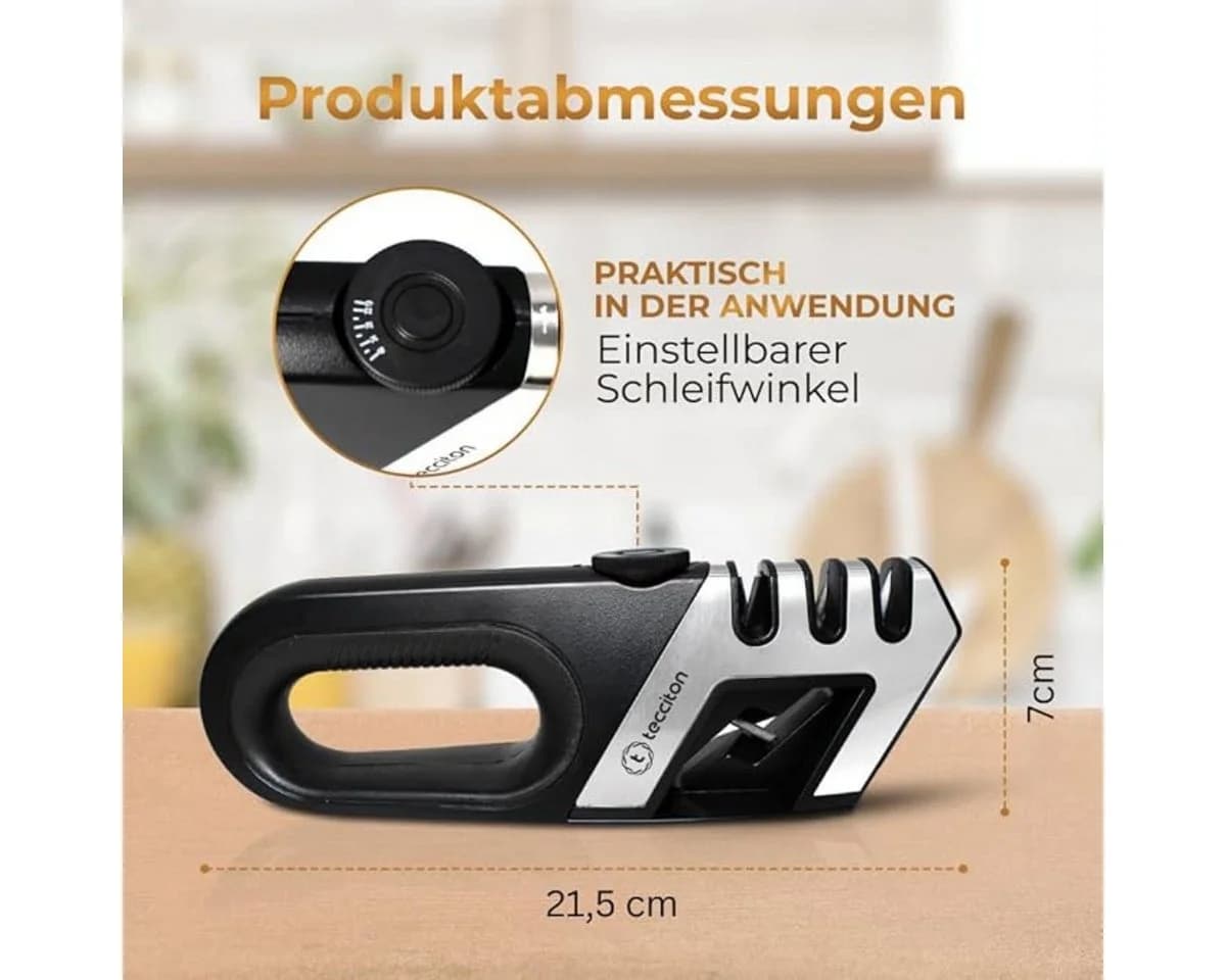 COFI 1453 Messerschärfer 4-in-1 Schwarz Silber Ergonomischer Griff - Bild 4