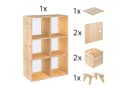 Astigarraga Kit Line Standregal Dinamic 7-tlg. Würfelregal Vollholz Bild 2