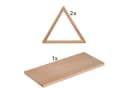 Astigarraga Kit Line Wandregal Triangel Set Kiefern-Vollholz 3-tlg. Bild 2