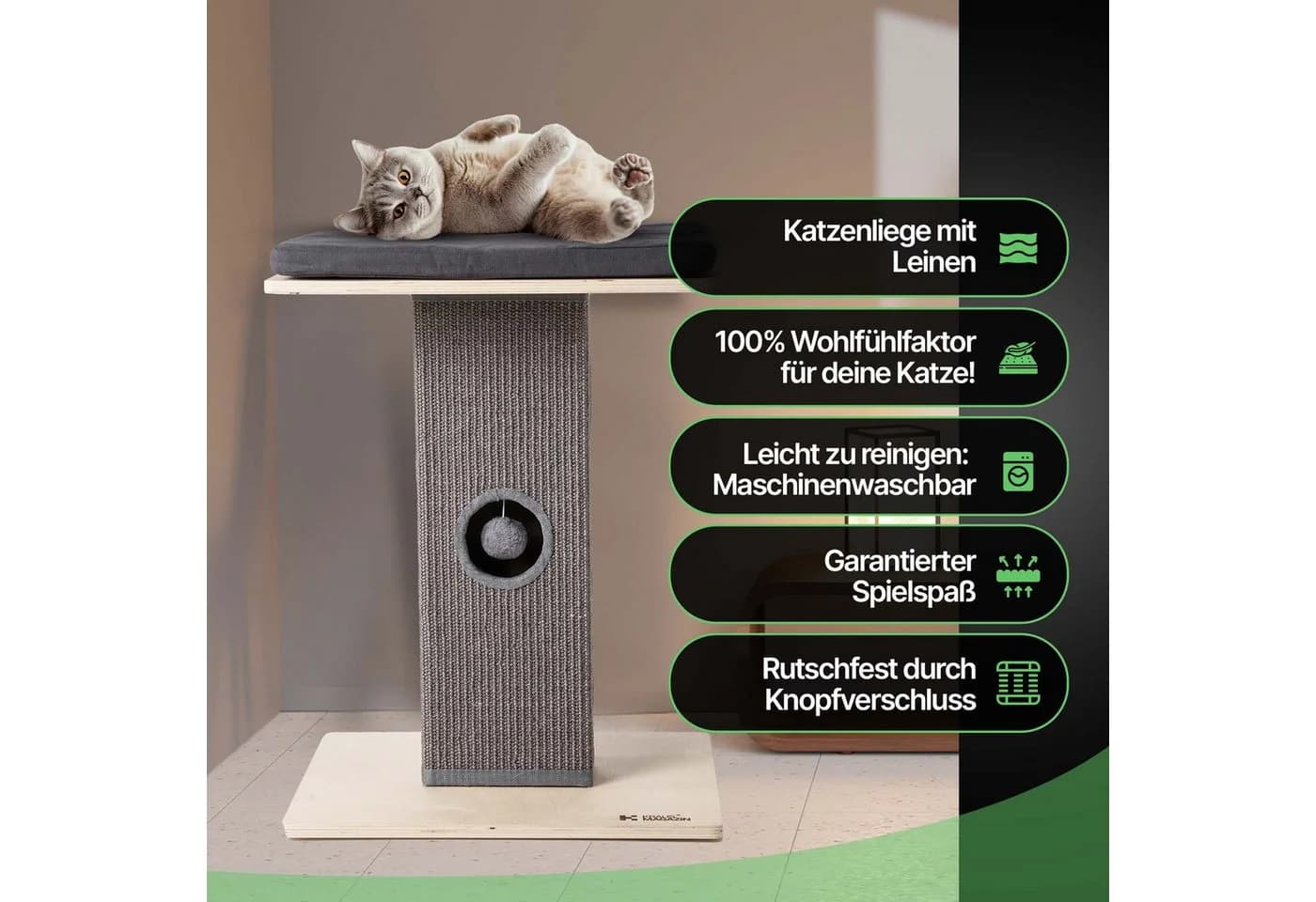 Kraus-Magazin Kratzbaum Birkenholz Sisal - Bild 4