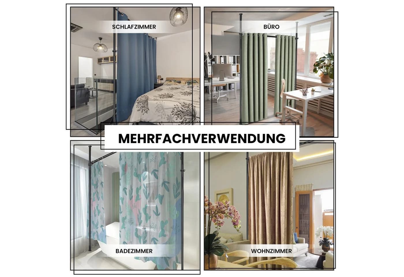Kraus Magazin Paraventgestell Teleskopisch Ohne Bohren - Bild 5
