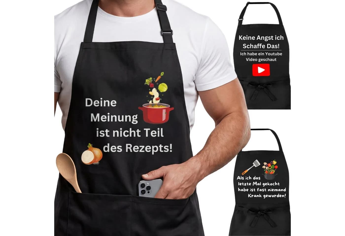 Curry Master Kochschürze mit Spruch 100% Baumwolle - Bild 2