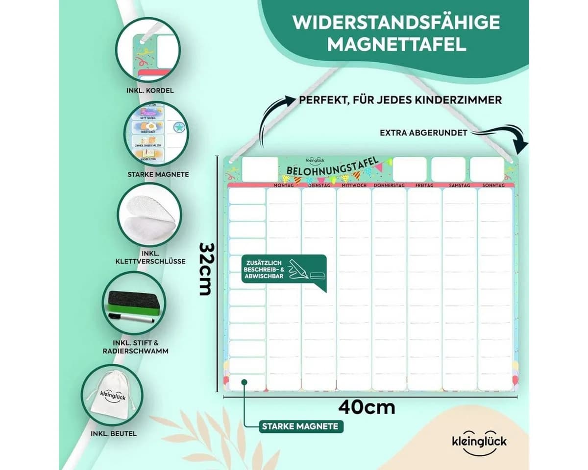 Kleinglück Magnettafel Belohnungstafel Kinder 40 x 32 cm - Bild 3