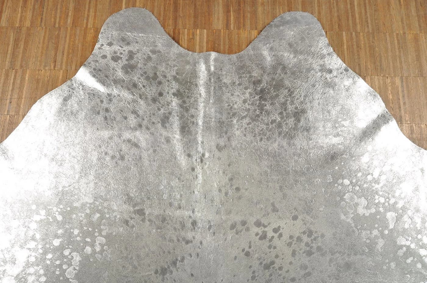 KUHFELL & NOMAD Fellteppich Hellgrau Silber Metallic XL - Bild 5
