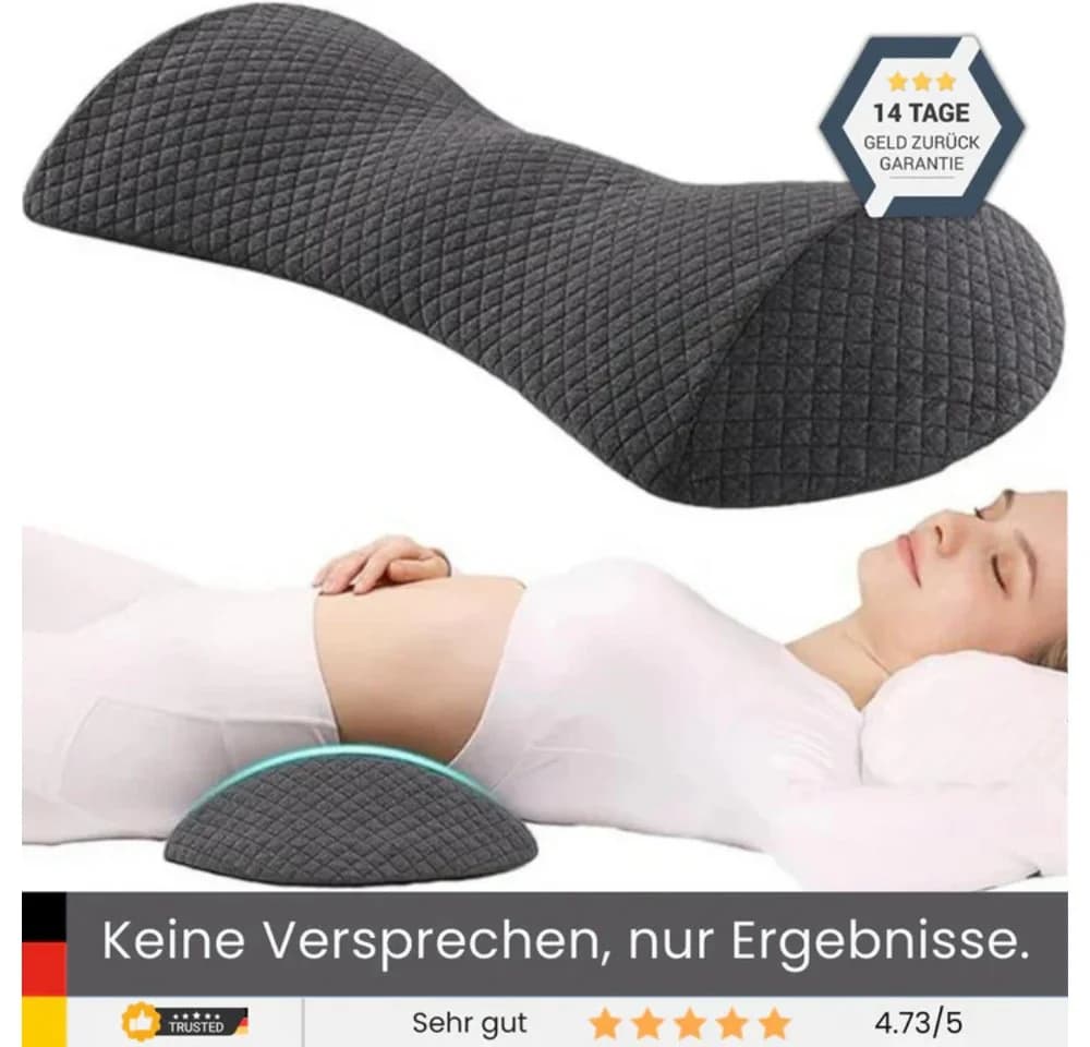 HEALTHSON Rückenkissen LumbaRelax® Grau Memory-Schaum - Bild 2