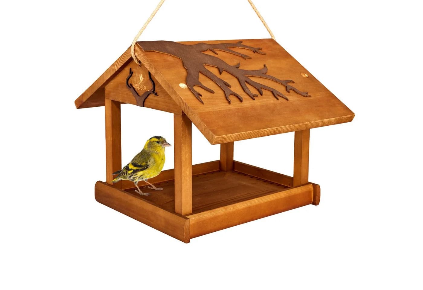BIRDSOUL Vogelhaus Forest Braun Wasserableitendes Design - Bild 2