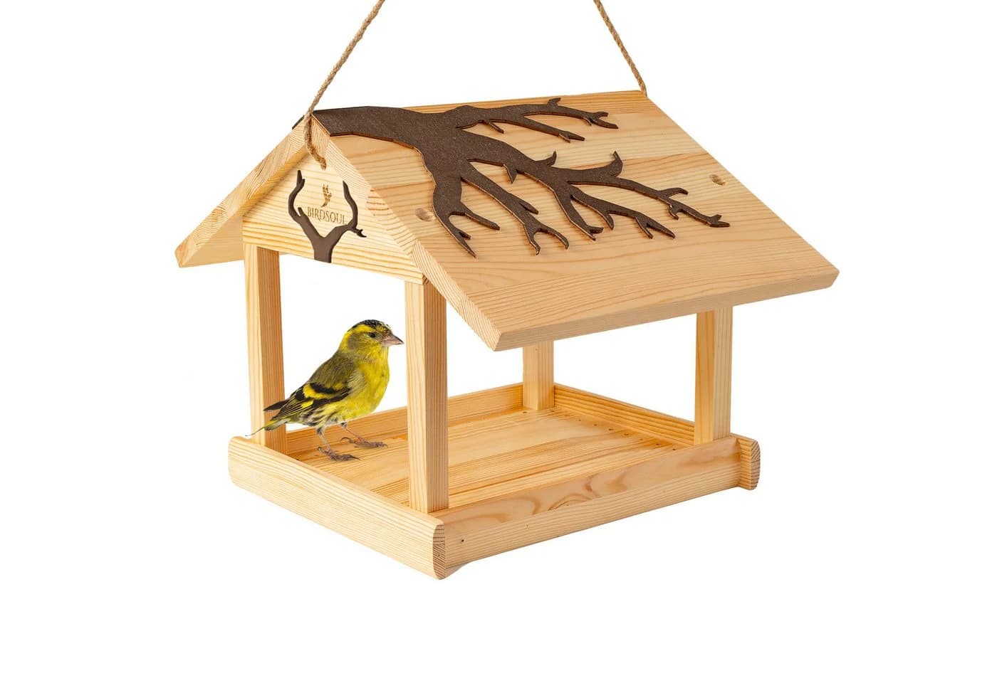 BIRDSOUL Vogelhaus Forest Braun Wasserableitendes Design - Bild 2