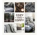 K. & N. Schurwolle Schurwolldecke SuperSoft Karo-Grau Bild 3