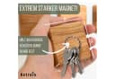 Magnetischer Schlüsselhalter aus Eiche 4er Set Bild 3
