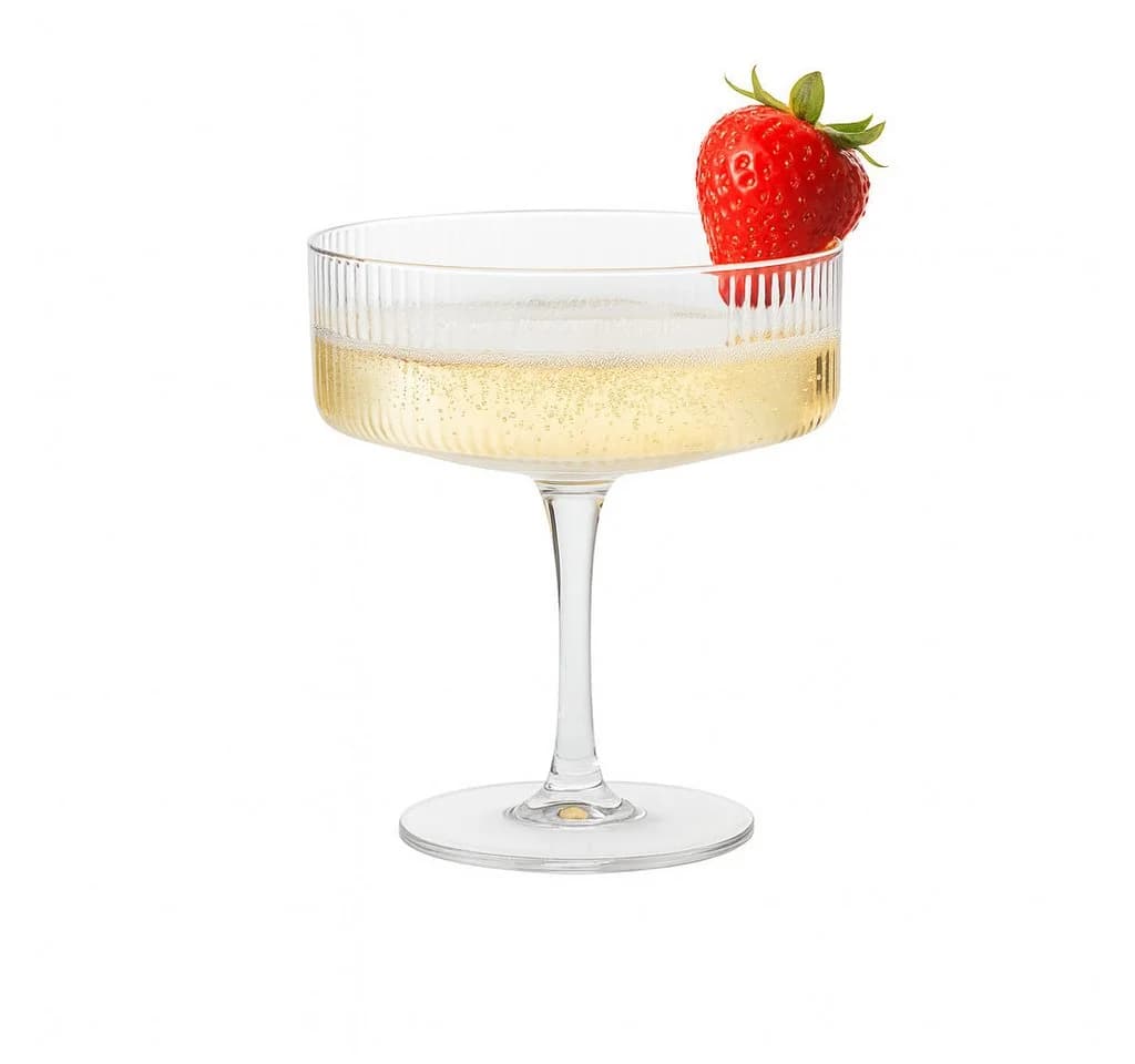 DAL CERO Cocktailglas 2-tlg. Transparent Geripptes Design - Bild 4