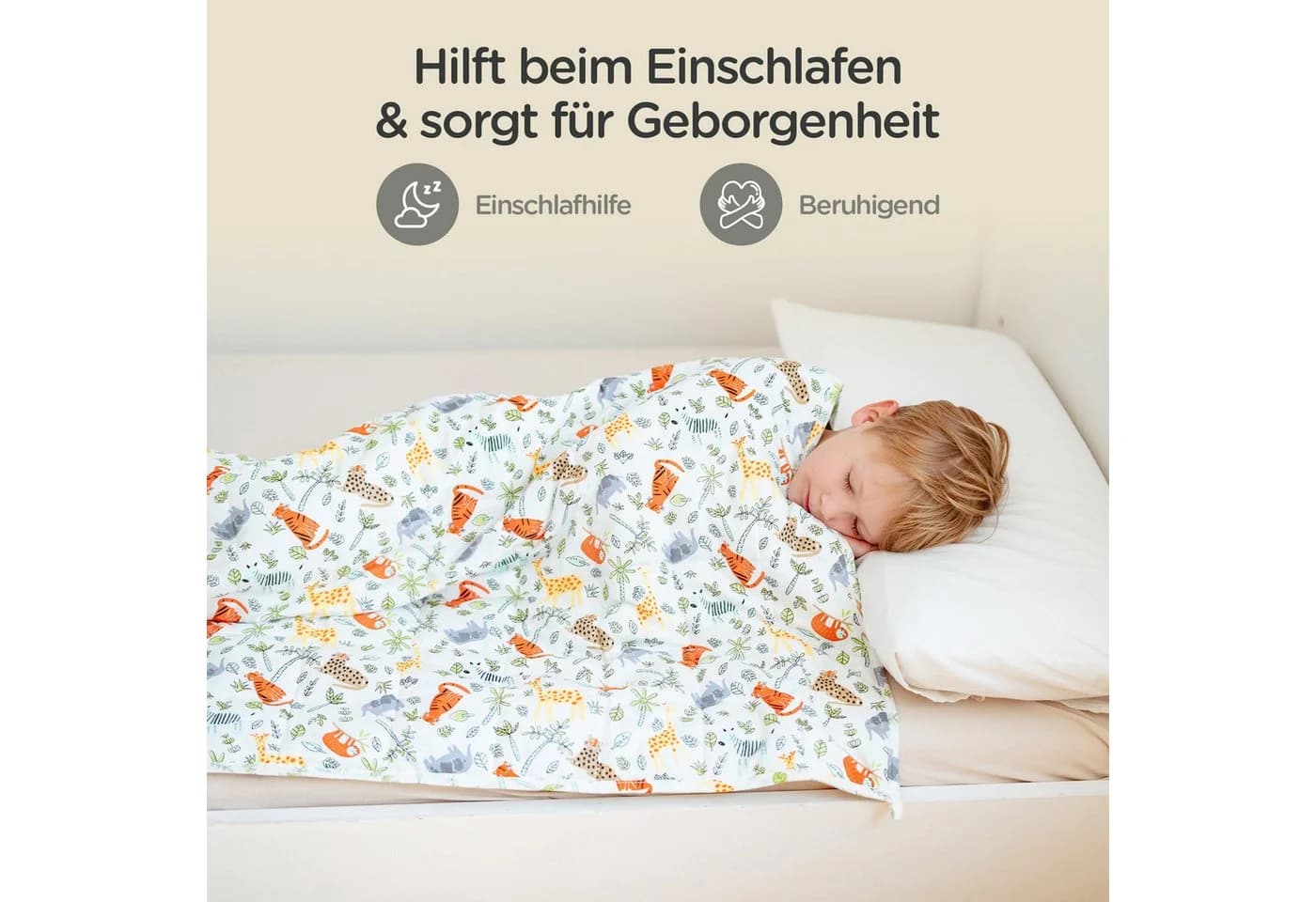 Lunova Gewichtsdecke für Kinder, hypoallergene Glasperlen, OEKO-TEX Baumwolle, 2-4 kg - Bild 3