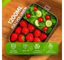Little Lorien Lunchbox Brotdose Edelstahl 1200ml 2 Fächer Besteck Set Bild 5