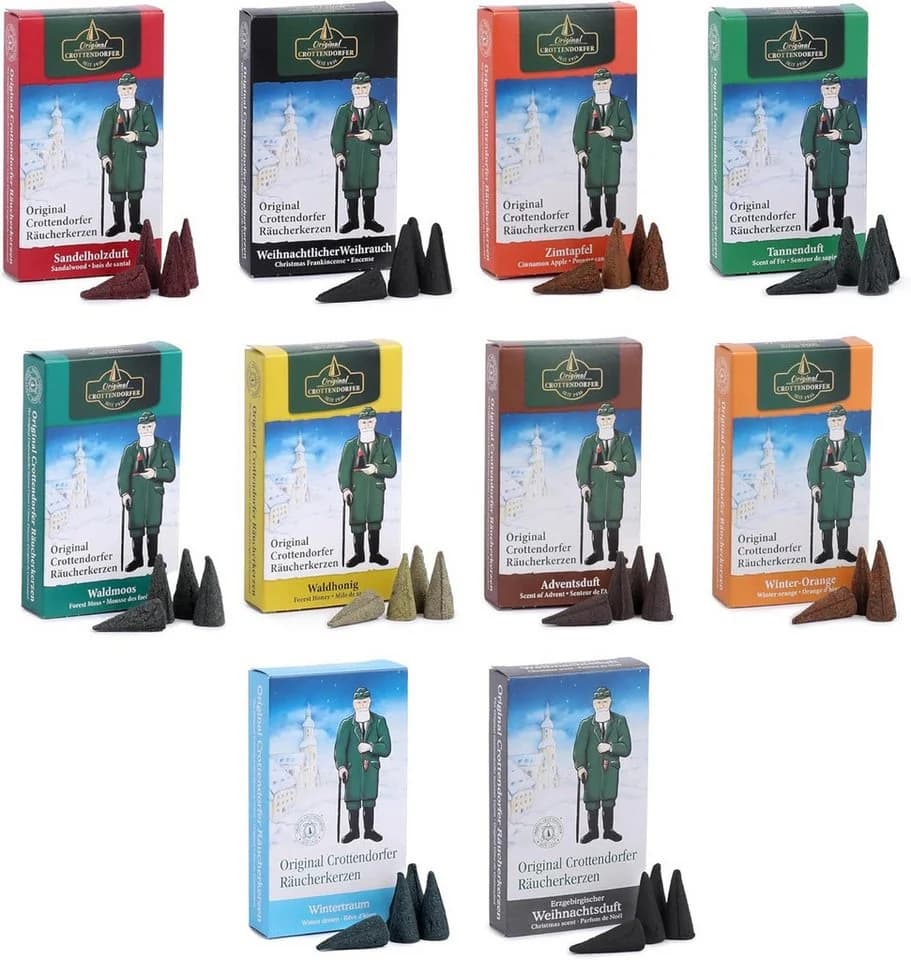 Crottendorfer Räucherkerzen Set-Weihnachtswelt 10er Pack 240 Stück 100% Made in Germany - Bild 2
