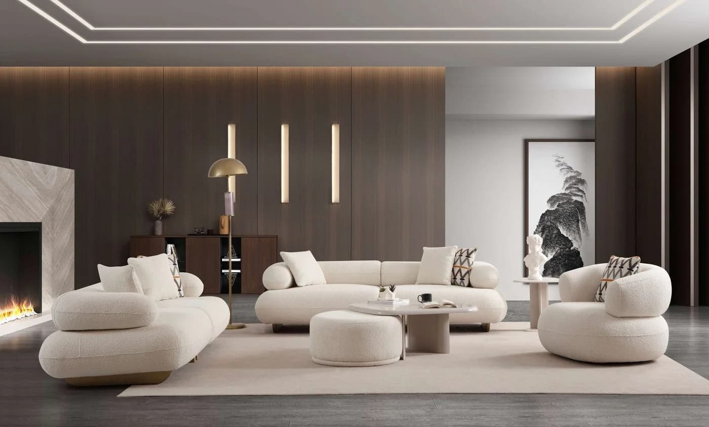 Bermo Home Sofa Premium Design-Wohnlandschaft Wolkenkomfort 3-3-1 Sitzgruppe - Bild 2