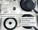 divory Universaldeckel Pfannendeckel Glas Silikonrand Dampfauslassventil Bild 1