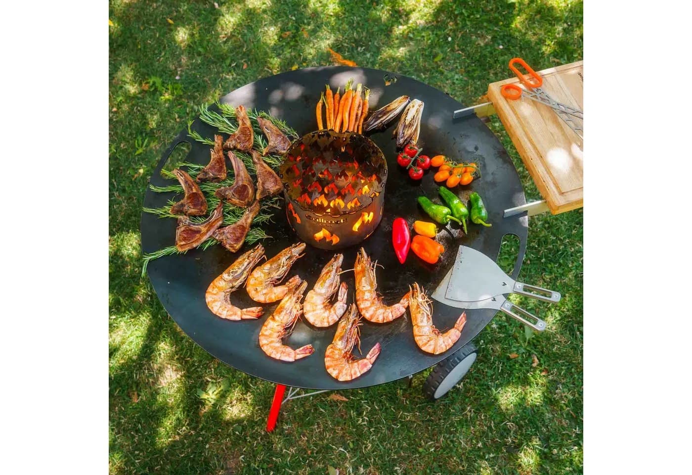 Grillrost.com BBQ Feuerplatte 80cm Feinkornstahl Silber - Bild 5