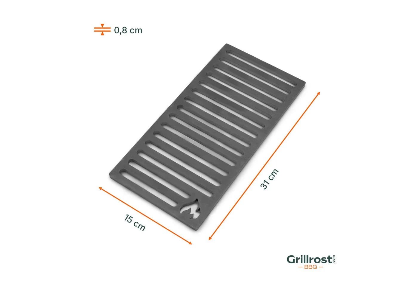 Grillrost.com BBQ Ofenrost Stahl 15x31cm Schwarz Made in Germany - Bild 4