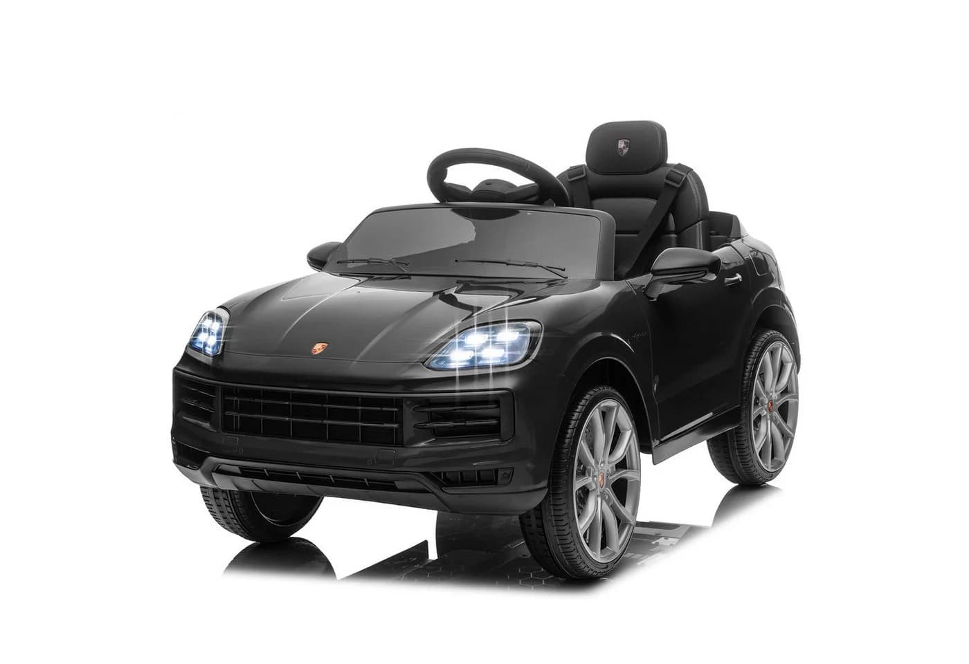 LALAHO Elektro-Kinderauto Porsche Cayenne Geländewagen Fernsteuerung 2,4G MP3 Musik Hupe LED-Leuchten - Bild 2